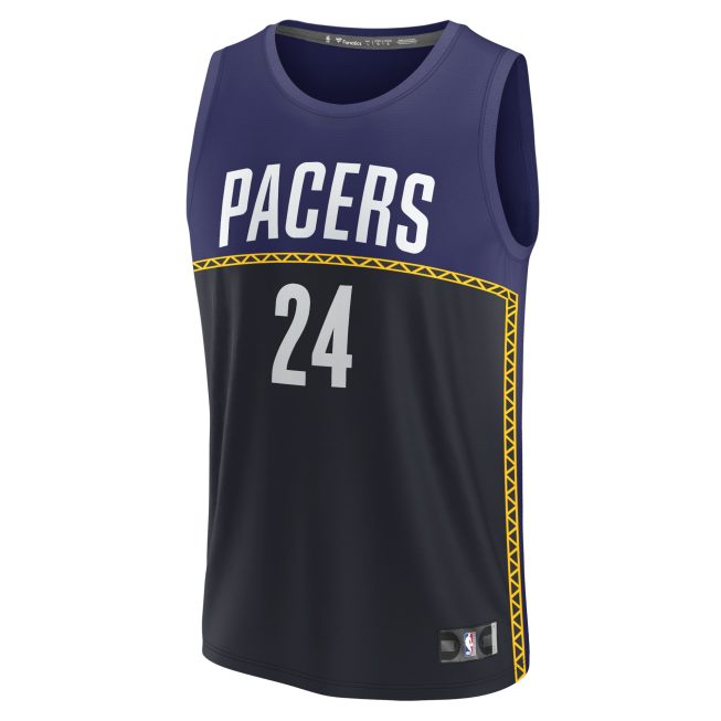 Buddy Hield Indiana Pacers Fanatics Fastbreak Jersey - City Edition - Blue - Image 2