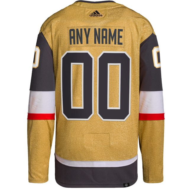 Vegas Golden Knights Home Primegreen Authentic Custom Jersey - Gold - Image 3