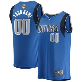 Dallas Mavericks 2024 Finals Custom Name Fast Break Jersey - Blue - Icon Edition