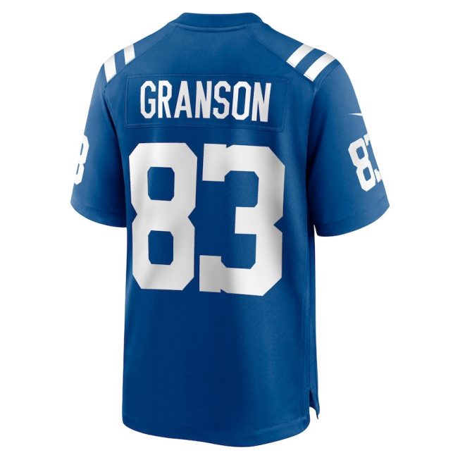Kylen Granson 83 Indianapolis Colts Men Team Game Jersey - Royal - Image 3
