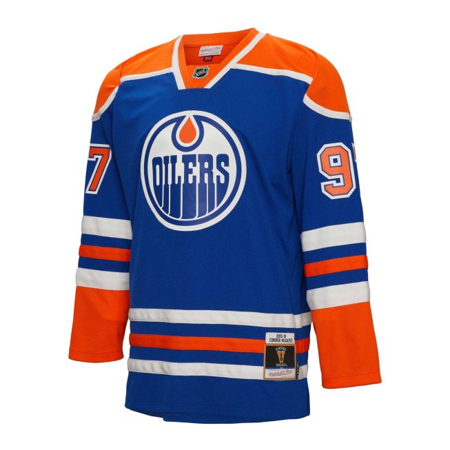 Connor McDavid Edmonton Oilers Mitchell & Ness 2015/16 Blue Line Player Jersey - Blue - Image 2
