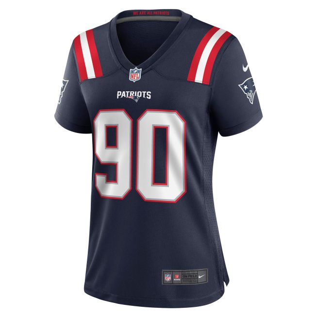 Christian Barmore New England Patriots Women's Player Game Jersey - Navy - Image 2
