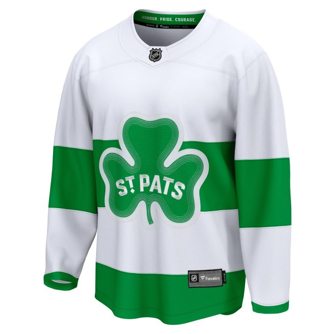 Toronto Maple Leafs Fanatics St. Patricks Alternate Premier Breakaway Jersey - White - Image 2
