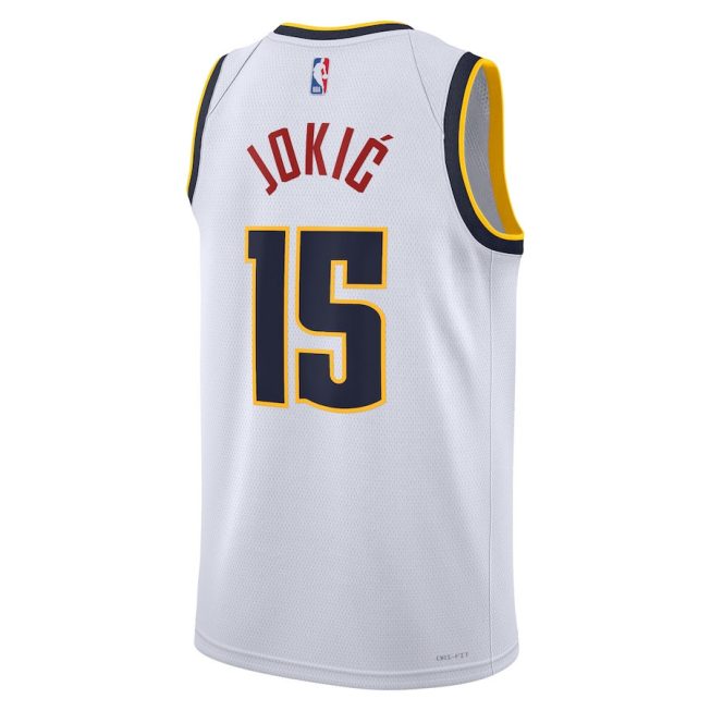 Nikola Jokić 15 Denver Nuggets Unisex Swingman Jersey - Association Edition - White - Image 3