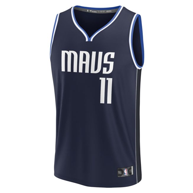 Tim Hardaway Jr. Dallas Mavericks Fanatics Fast Break Replica Player Jersey - Statement Edition - Navy - Image 2