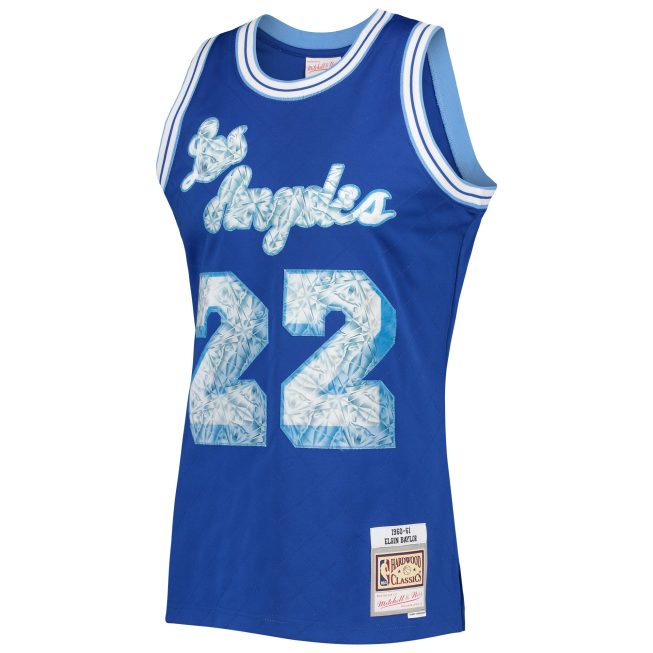 Elgin Baylor Los Angeles Lakers Mitchell & Ness 1996/97 Hardwood Classics 75th Anniversary Diamond Swingman Jersey - Royal - Image 2
