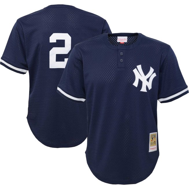 Derek Jeter New York Yankees Mitchell & Ness Preschool Cooperstown Collection Mesh Batting Practice Jersey - Navy