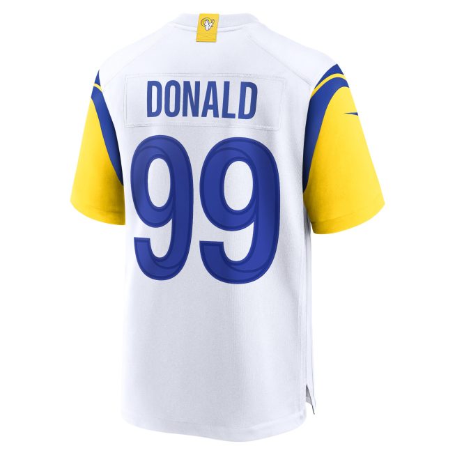 Aaron Donald Los Angeles Rams Alternate Game Jersey - White - Image 3