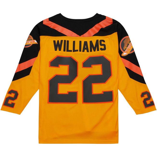 Dave Williams Vancouver Canucks Mitchell & Ness Men's 1981/82 Blue Line Player Jersey - Yellow - Image 3