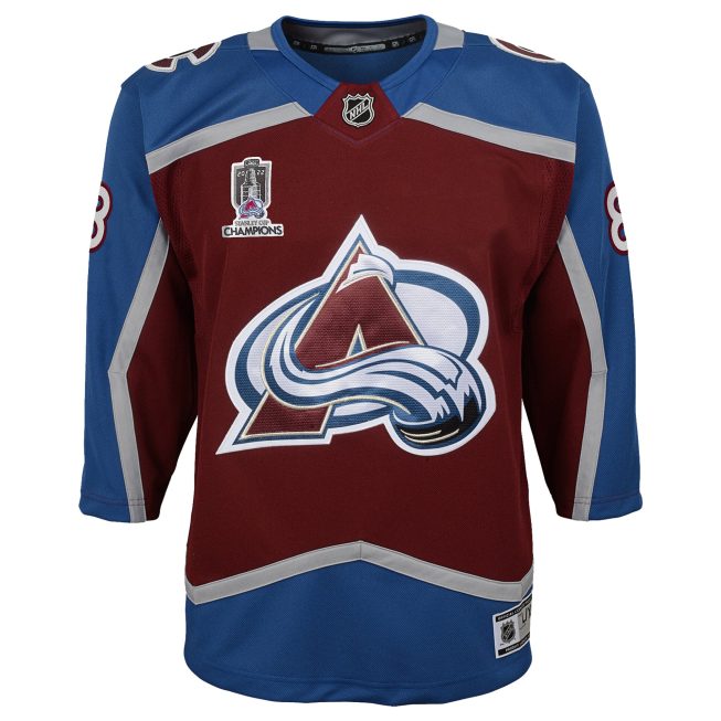 Cale Makar Colorado Avalanche Youth Home 2022 Stanley Cup Champions Premier Player Jersey - Burgundy - Image 2