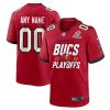 Tampa Bay Buccaneers 2023 Playoffs Iconic Game Men Custom Jersey - Red