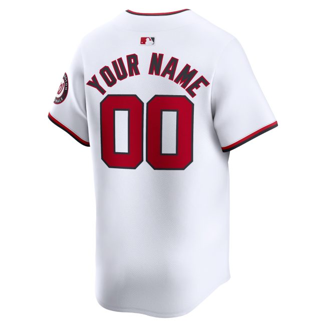 Washington Nationals Home Limited Custom Jersey - White - Image 3