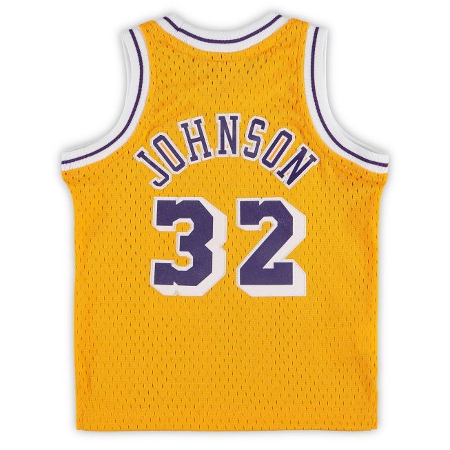 Magic Johnson Los Angeles Lakers Mitchell & Ness Infant Retired Player Jersey - Gold - Image 3