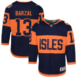 Mathew Barzal New York Islanders Youth 2024 Stadium Series Premier Player Jersey - Navy