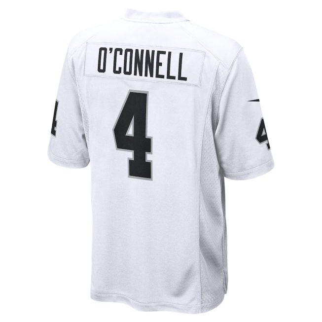 Aidan O'Connell 4 Las Vegas Raiders Men Game Jersey - White - Image 3