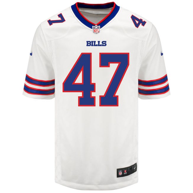 Christian Benford 47 Buffalo Bills Men Away Game Jersey - White - Image 2