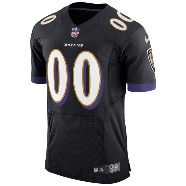 Baltimore Ravens Speed Machine Elite Custom Jersey - Black - Image 2