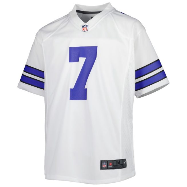 Trevon Diggs 7 Dallas Cowboys YOUTH Game Jersey - White - Image 2