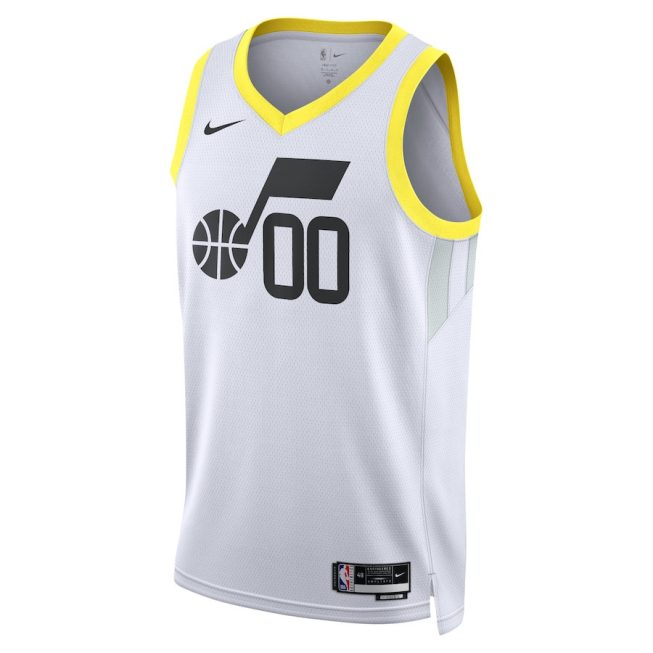 Utah Jazz 2023/24 Association Swingman Custom Men Jersey - White - Image 2
