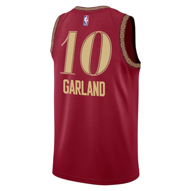 Darius Garland 10 Cleveland Cavaliers 2023/24 City Edition Swingman Jersey - Wine - Image 3