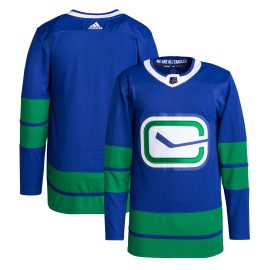 Vancouver Canucks Men's Alternate Primegreen Authentic Blank Jersey - Blue