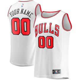 Chicago Bulls Fanatics Youth Fast Break Replica Custom Jersey - Association Edition - White
