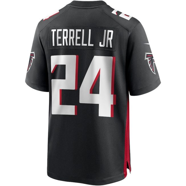 A.J. Terrell Jr. 24 Atlanta Falcons Game Men Jersey - Black - Image 3