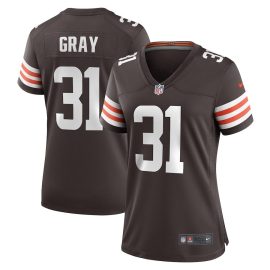 Vincent Gray 31 Cleveland Browns Game Women Jersey - Brown