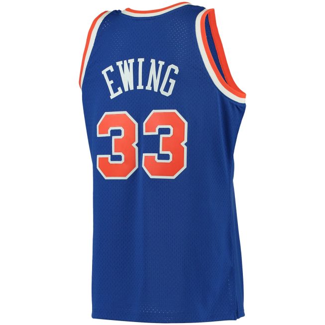 Patrick Ewing New York Knicks Mitchell & Ness 1991/92 Big & Tall Hardwood Classics Swingman Jersey - Blue - Image 3