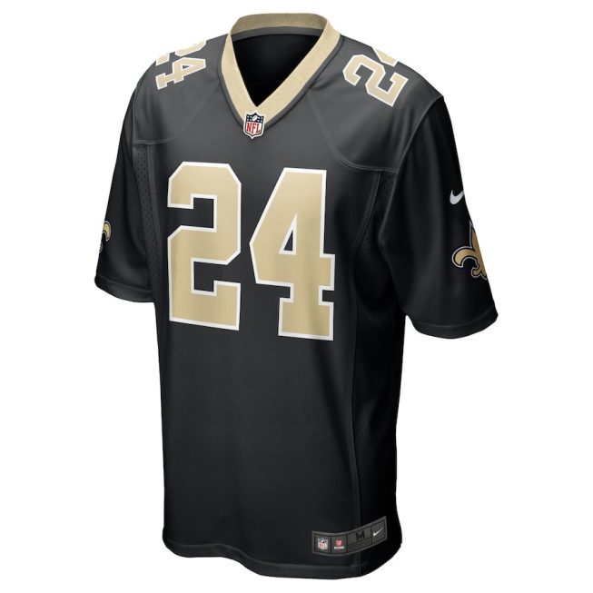 Johnathan Abram 24 New Orleans Saints Men Game Jersey - Black - Image 2