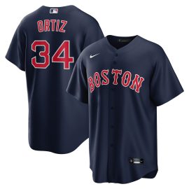 David Ortiz Boston Red Sox Alternate Replica Player Jersey - Navy