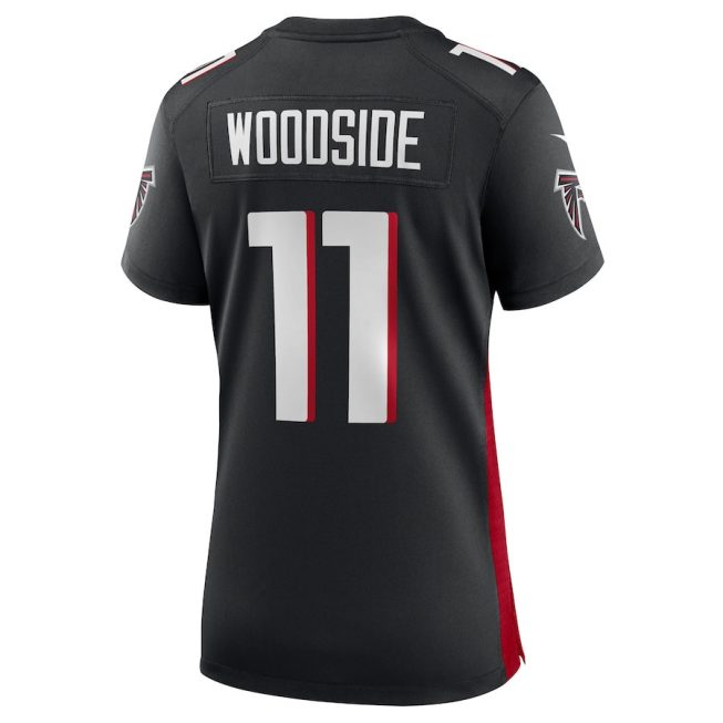 Logan Woodside 11 Atlanta Falcons Women's Team Game Jersey - Black - Image 3