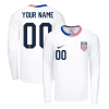 USMNT 2024 American Classic Home Stadium Long Sleeve Men Custom Jersey - White