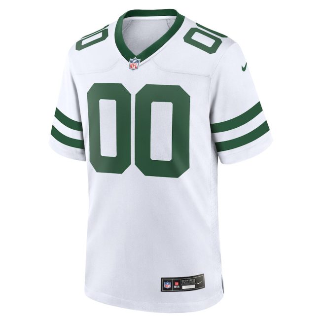 New York Jets Custom Game Men Jersey - Legacy White - Image 2