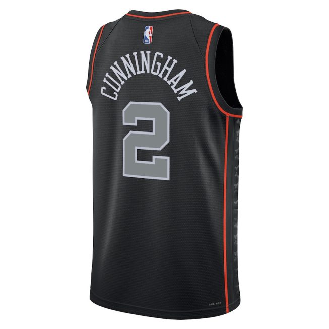 Cade Cunningham 2 Detroit Pistons 2023/24 City Edition Swingman Jersey - Black - Image 3