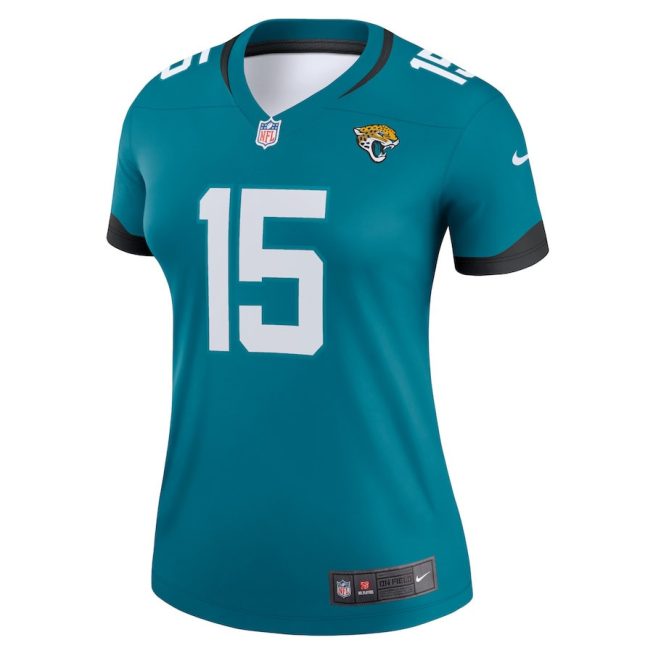 Gardner Minshew II 15 Jacksonville Jaguars Women's Game Jersey - Teal - Image 2