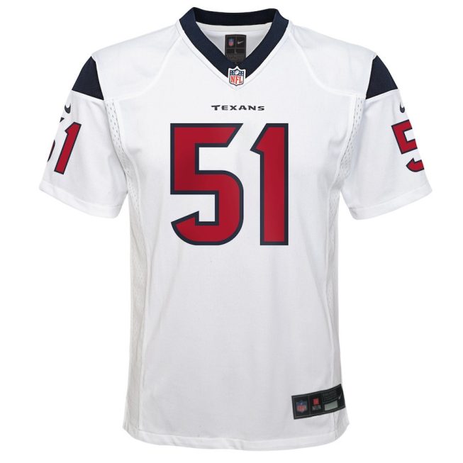Will Anderson Jr. 51 Houston Texans YOUTH Game Jersey - White - Image 2
