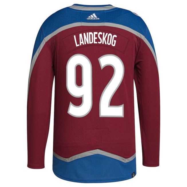Gabriel Landeskog 92 Colorado Avalanche Primegreen Men Jersey - Burgundy - Image 3