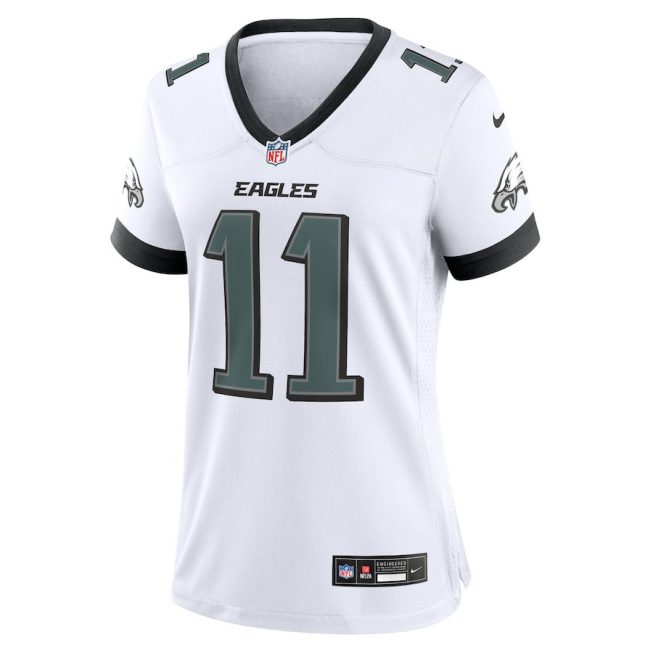 A.J. Brown 11 Philadelphia Eagles Game Women Jersey - White - Image 2