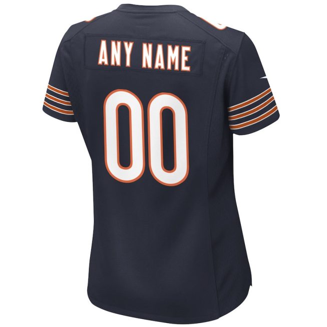 Chicago Bears Women Custom Game Jersey - Navy - Image 3