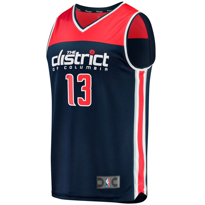 Jordan Poole Washington Wizards Fanatics Fast Break Player Jersey - Statement Edition - Navy - Image 2