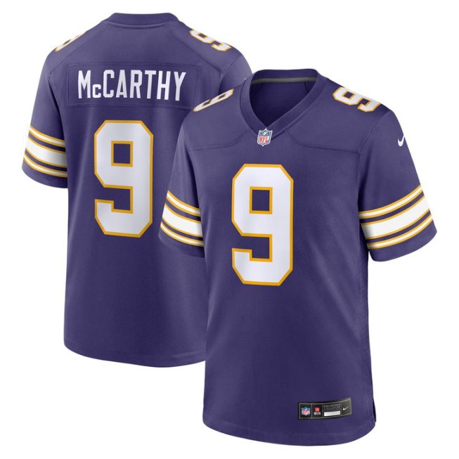 J.J. McCarthy Minnesota Vikings 2nd Alternate 2024 First Round Pick Player Game Jersey - Purple