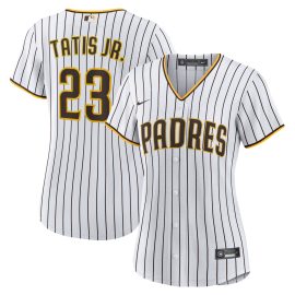 Fernando Tatis Jr. San Diego Padres Women's Home Replica Player Jersey - White/Brown
