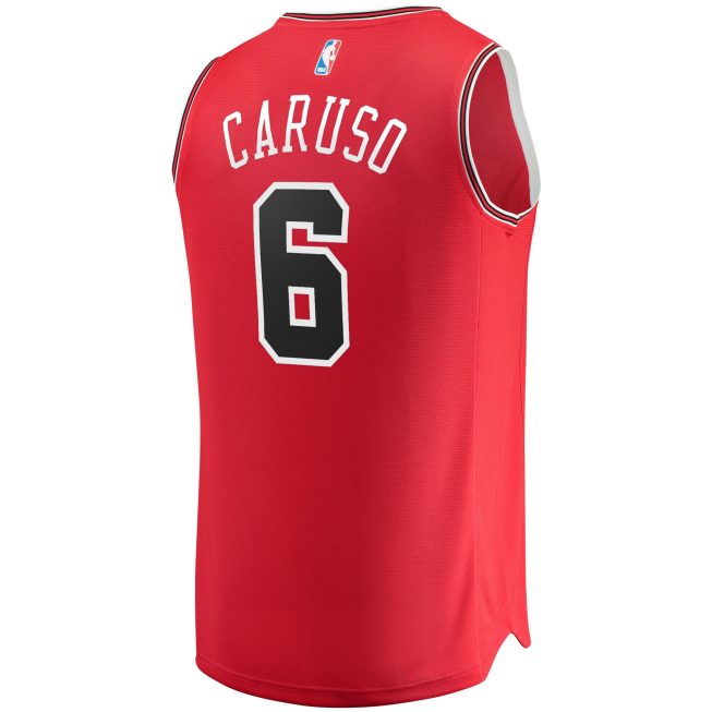 Alex Caruso Chicago Bulls Fanatics Fast Break Replica Jersey - Icon Edition - Red - Image 3
