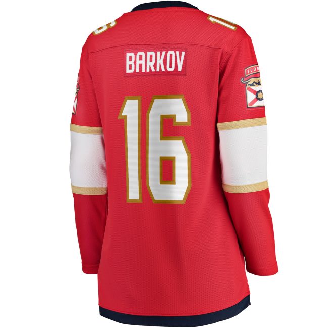 Aleksander Barkov Florida Panthers Fanatics Women's Captain Patch Home Breakaway Player Jersey - Red - Image 3