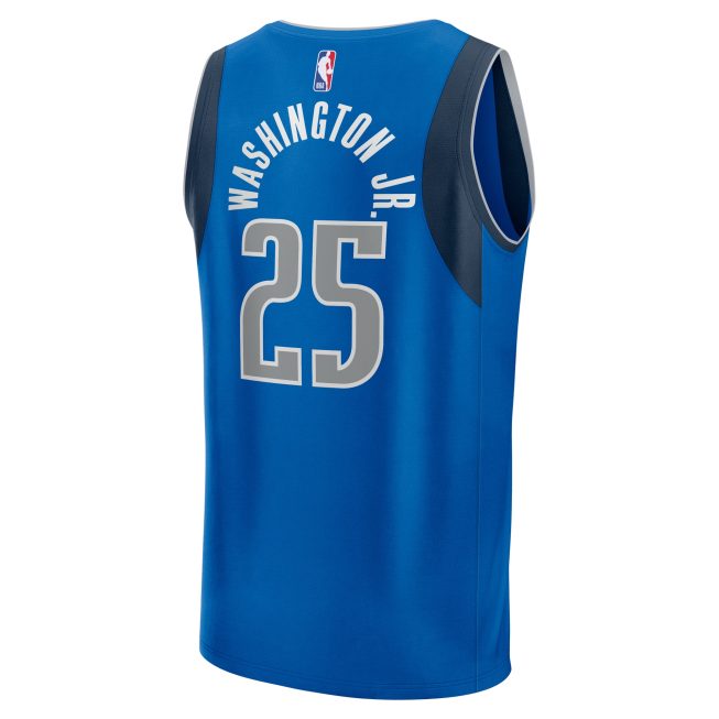 PJ Washington Jr. Dallas Mavericks Fanatics Fast Break Player Jersey - Icon Edition - Blue - Image 3