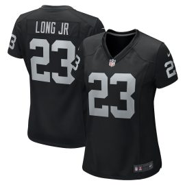 David Long Jr. 23 Las Vegas Raiders Women Team Game Jersey - Black