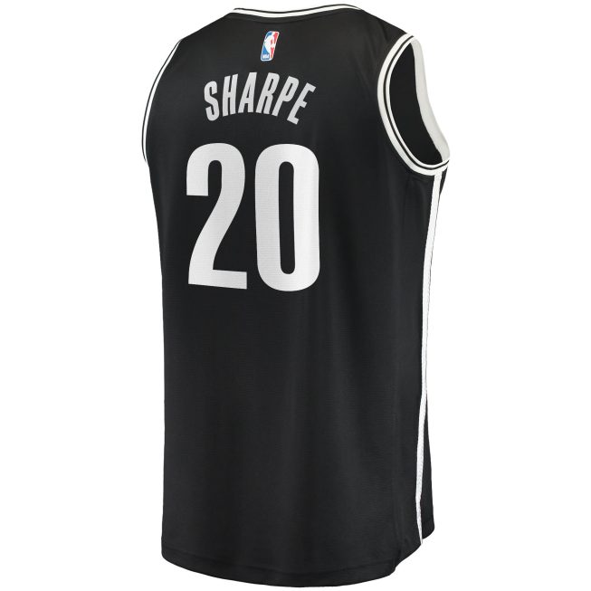 Day'Ron Sharpe Brooklyn Nets Fanatics Fast Break Replica Jersey - Icon Edition - Black - Image 3
