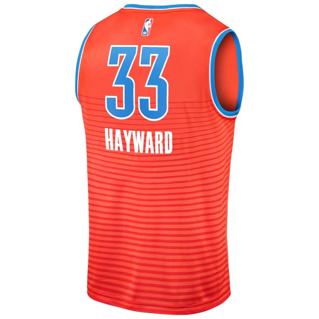 Gordon Hayward Oklahoma City Thunder Fanatics Fast Break Replica Player Jersey - Statement Edition - Orange - Image 3