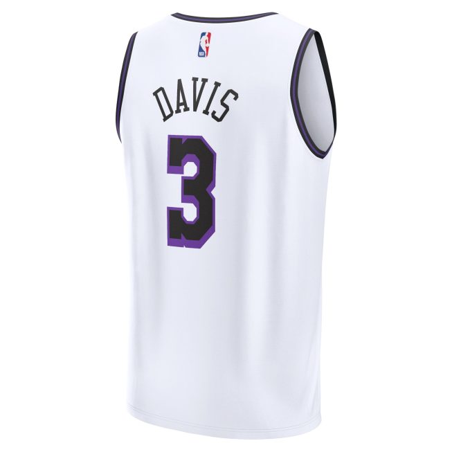 Anthony Davis Los Angeles Lakers Fanatics Fastbreak Jersey - City Edition - White - Image 2